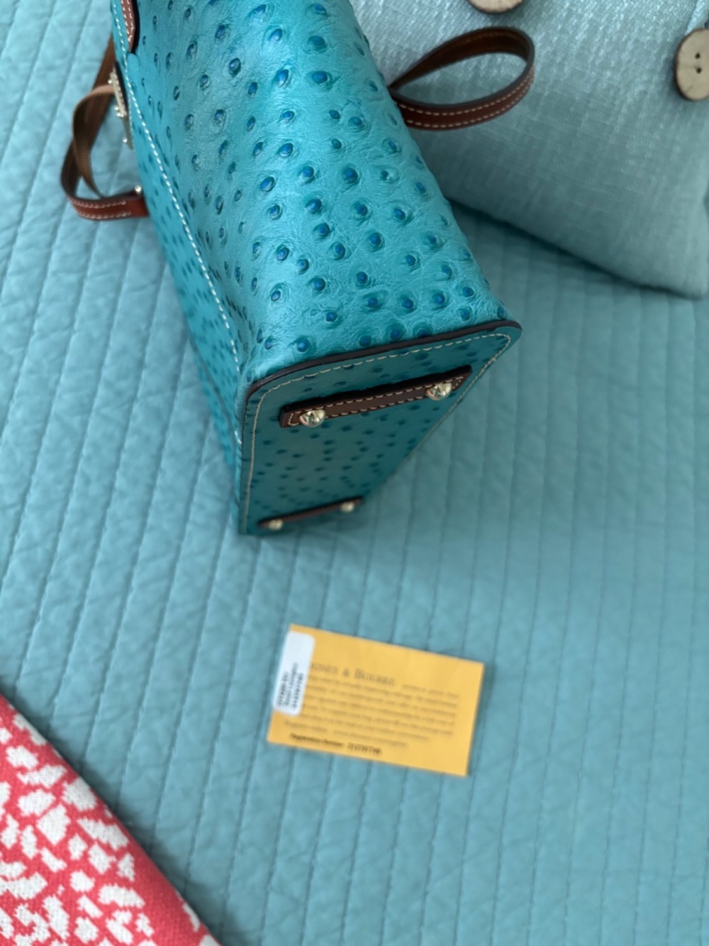 Dooney & Bourke Turquoise Small Lexington Bag - Picture 7 of 13